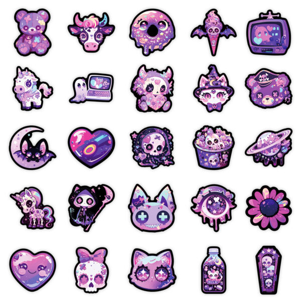 Wholesale 50 Cute Hand-Drawn Gothic Magic Stickers