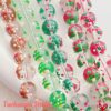 Wholesale [christmas day] christmas series hand-painted beads diy handmade beaded material bracelet necklace jewelry loose beads aessories