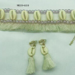 Purple anklet + earrings