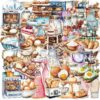 Wholesale 50pcs Transparent Bread Kitchen Baking Waterproof Vinyl Stickers