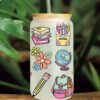 Wholesale Cartoon Cute Study Campus Theme 16oz Cup UV DTF Wraps