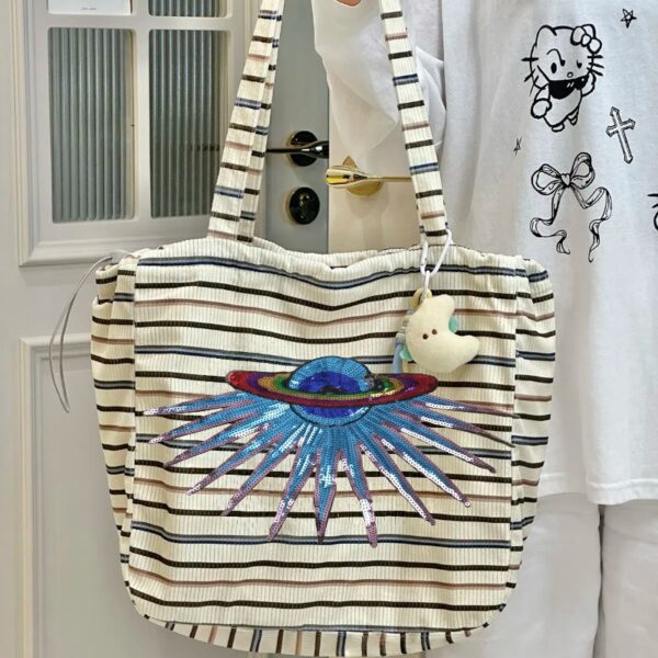 Wholesale Sun mask spaceship pattern sequin embroidery DIY Patches