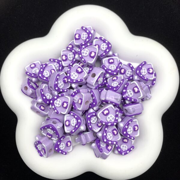 Wholesale Small house heavy oil hand-painted beads loose beads beaded DIY jewelry aessories bracelet mobile phone chain pendant bag hanging cute pen