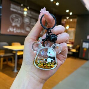 Black hardware [dog head] Black gold panda / Quantity 1 is 1