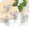 Wholesale 5pcs bow tassel rhinestone chain loose beads