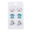 Wholesale Nurse's Day Stethoscope Nurse Cute Heart and Lung Organs Earrings