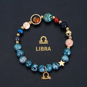 Libra - Blue Black Spotted Stone