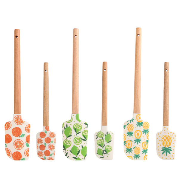 Wholesale Silicone scraper cream fruit pattern spatula baking tool