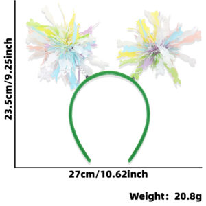 Bunny carrot fluffy ball / Color band headband (without light)