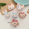 Wholesale Cartoon plush doll head doll cute rabbit bear brooch OLY Exclusive