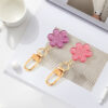 Wholesale Colorful resin glitter flower petal series keychain