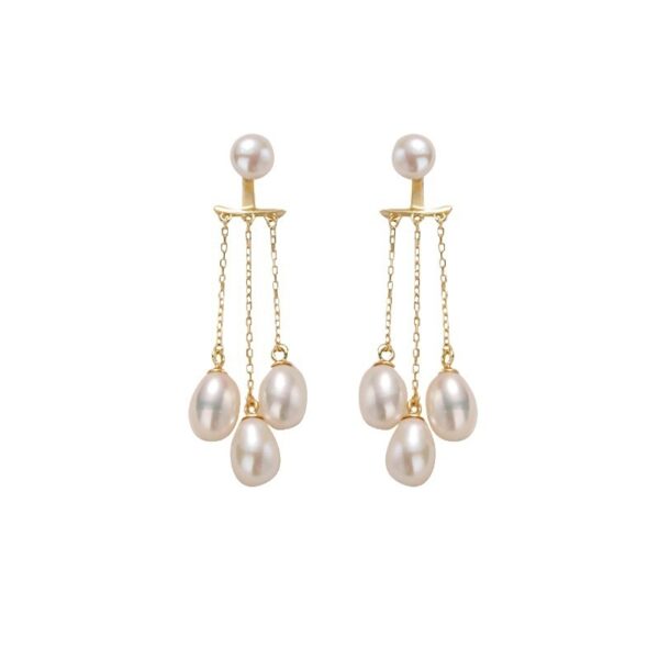 Wholesale Pearl Long Retro Fashion Niche Simple Earrings