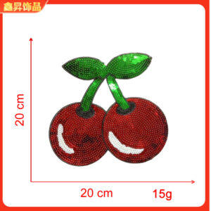 Heated hot melt glue*red*cherry*double leaf cherry*height 20*20cm