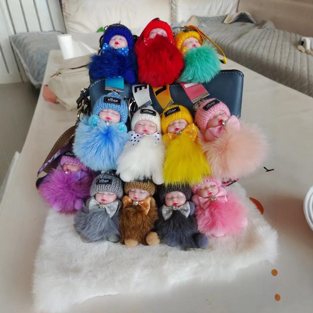 Wholesale Cute Fur Sping Doll Keychain