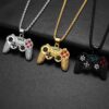 Wholesale Diamond encrusted game console controller necklace