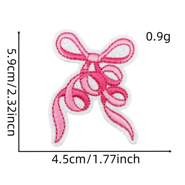 Wholesale Pink diverse bow embroidery DIY Patches