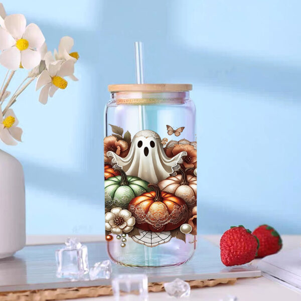 Wholesale Cartoon Cute Halloween Theme 16oz Cup UV DTF Wraps