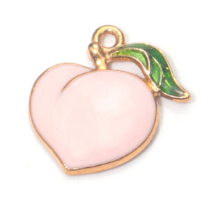 1 pink peach oil drop pendant