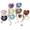 Wholesale 10pcs Colorful Love Flower Crown Diamond Ball Beads