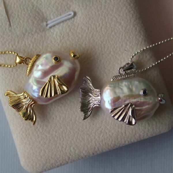 Wholesale Golden Ocean World Pearl Headfish Necklace