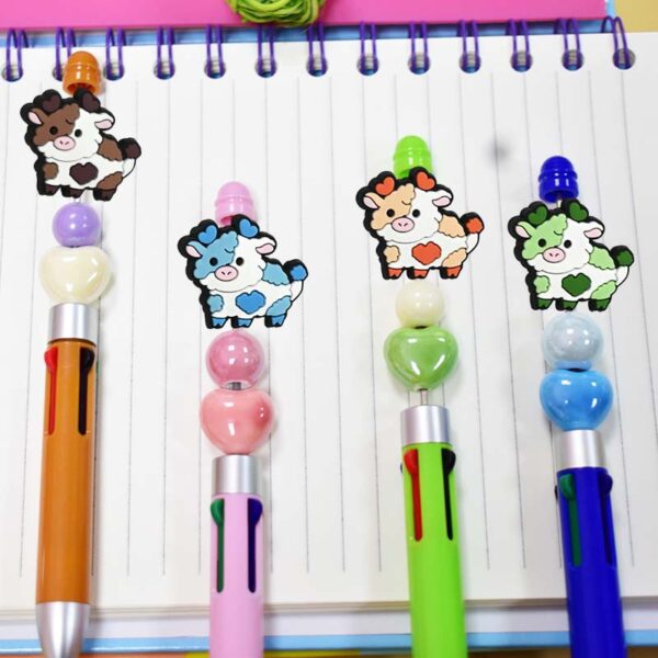 Wholesale Cartoon Calf Beads Pvc Soft Glue Patch Rice DIY Focal Beads
