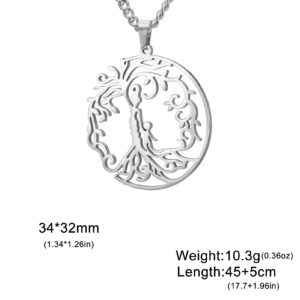 Mother + child (thick chain) steel color