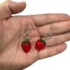 Wholesale Cute Fruit Five pointed Star Strawberry Hollow Star Earrings