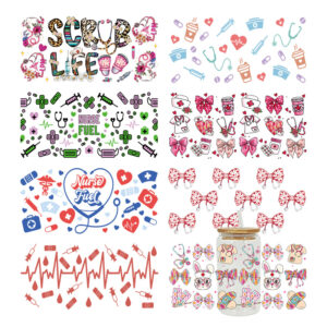 Wholesale UV Transfer Paste Glass Crystal Label Crystal Paste Cross-border Special Paste for 16oz Glass Cup 23cmX11cm