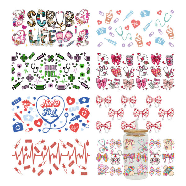 Wholesale UV Transfer Paste Glass Crystal Label Crystal Paste Cross-border Special Paste for 16oz Glass Cup 23cmX11cm