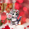 Wholesale Cute Animal Series Acrylic Keychains for Valentine's Day