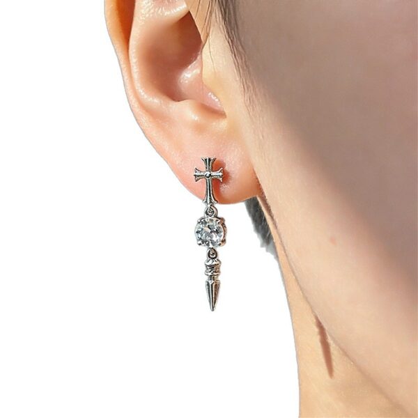 Wholesale Cross Diamond Iris series zircon ear studs