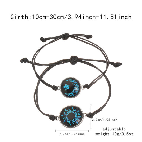 O1CN017yIItx1bDRu0yL68R_952103431-0-cib Wholesale Sun Moon Lover Time Gem Luminous Bracelet Hand-woven Cole Bracelet