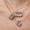 Wholesale Vintage style adjustable pendant with transparent box necklace