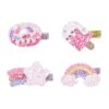 Wholesale Children's Sparkling Powder Ice Cream Bar Rainbow Star Hair Clip