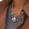 Wholesale Ocean Pearl Series Cute Pearl Fish Zircon Pendant Necklace