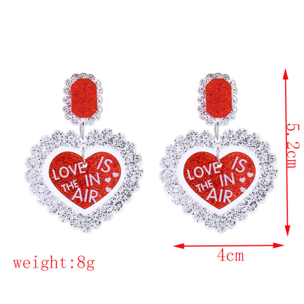 Wholesale Valentine's Day Double layered Love Earrings