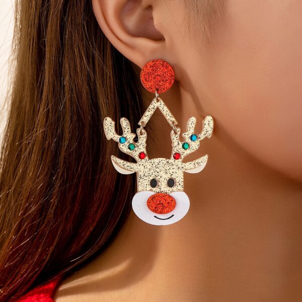 Wholesale Christmas Elk Acrylic Earrings