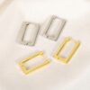 Wholesale Golden geometric square earrings
