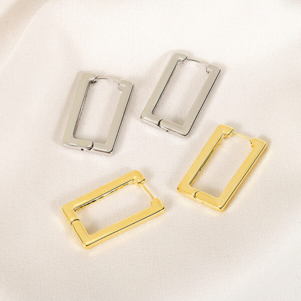 Wholesale Golden geometric square earrings