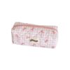 Wholesale Cream Color Plaid Bow Pencil Case