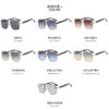 Wholesale fashionable men's and women's double beam polygon sunglasses