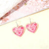 Wholesale Valentine's Day Acrylic Printing 2D Flat Couple Earrings