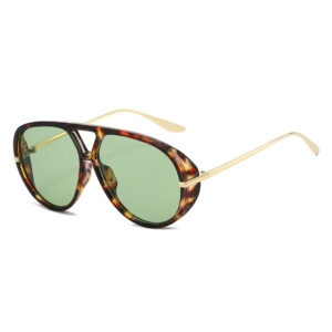 Tortoiseshell frame with green lining