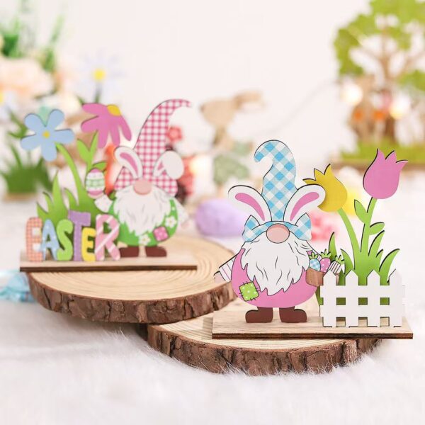 Wholesale Easter Wooden Printed Ornaments Decoration