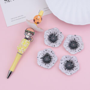 Black and white flowers