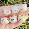 Wholesale 10pcs Colorful Cartoon Cat Head Bow Acrylic Beads OLY Exclusive
