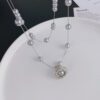 Wholesale Pearl Saturn Cross Detachable Stackable Necklace