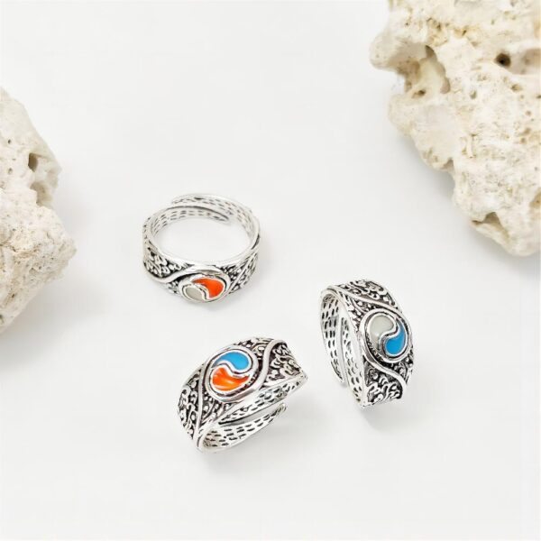 O1CN0186dJHD2IVKjhpokYE_3919529291-0-cib Wholesale Retro Taiji Swing Luminous Ring Relief Tide Pattern Wind Open Ring