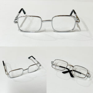 Silver metal frame glasses