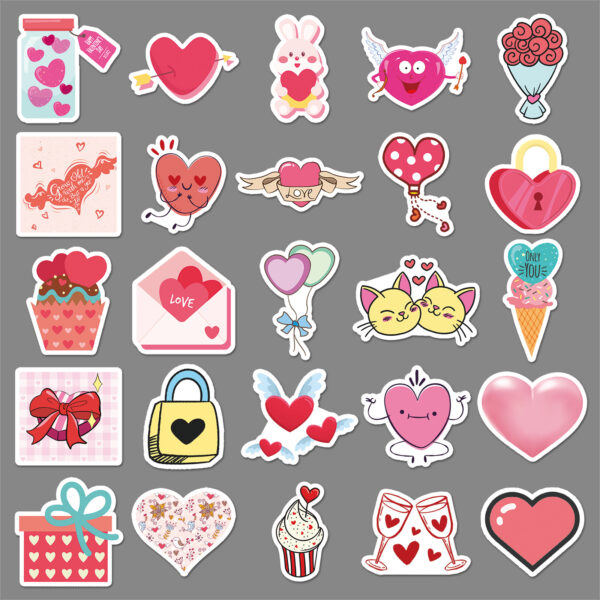 O1CN0189m5z41RpmuuJPiQg_2208313592161-0-cib Wholesale Valentine's Day Colorful Love Waterproof Vinyl Stickers